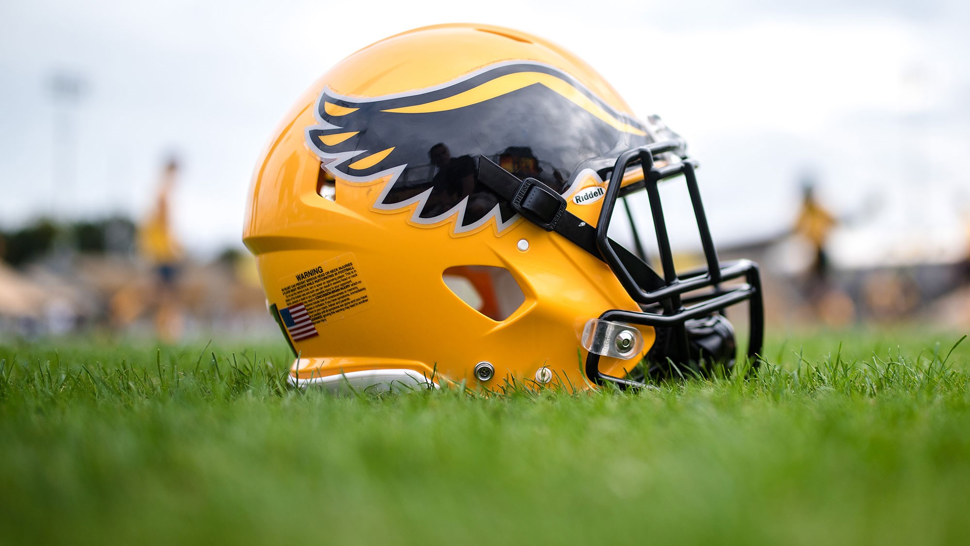 football helmet on field