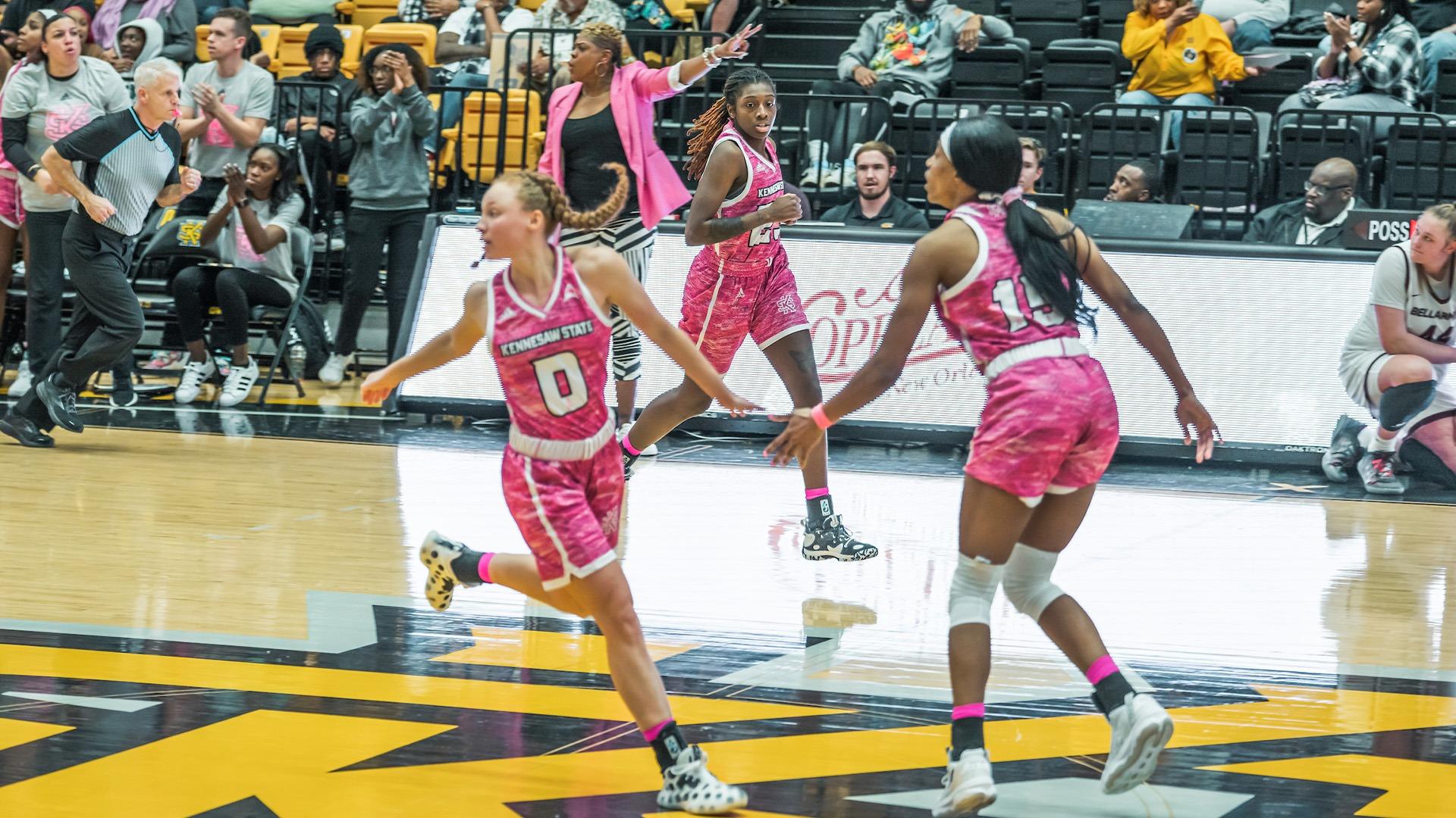 Amani Johnson, Bre'Lyn Snipes and Jah'Che Whitfield vs. BU