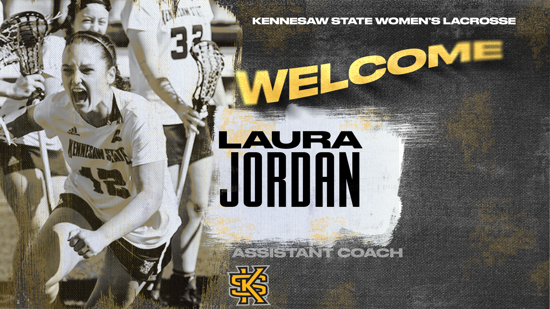 Laura Jordan assistant coach hire graphic