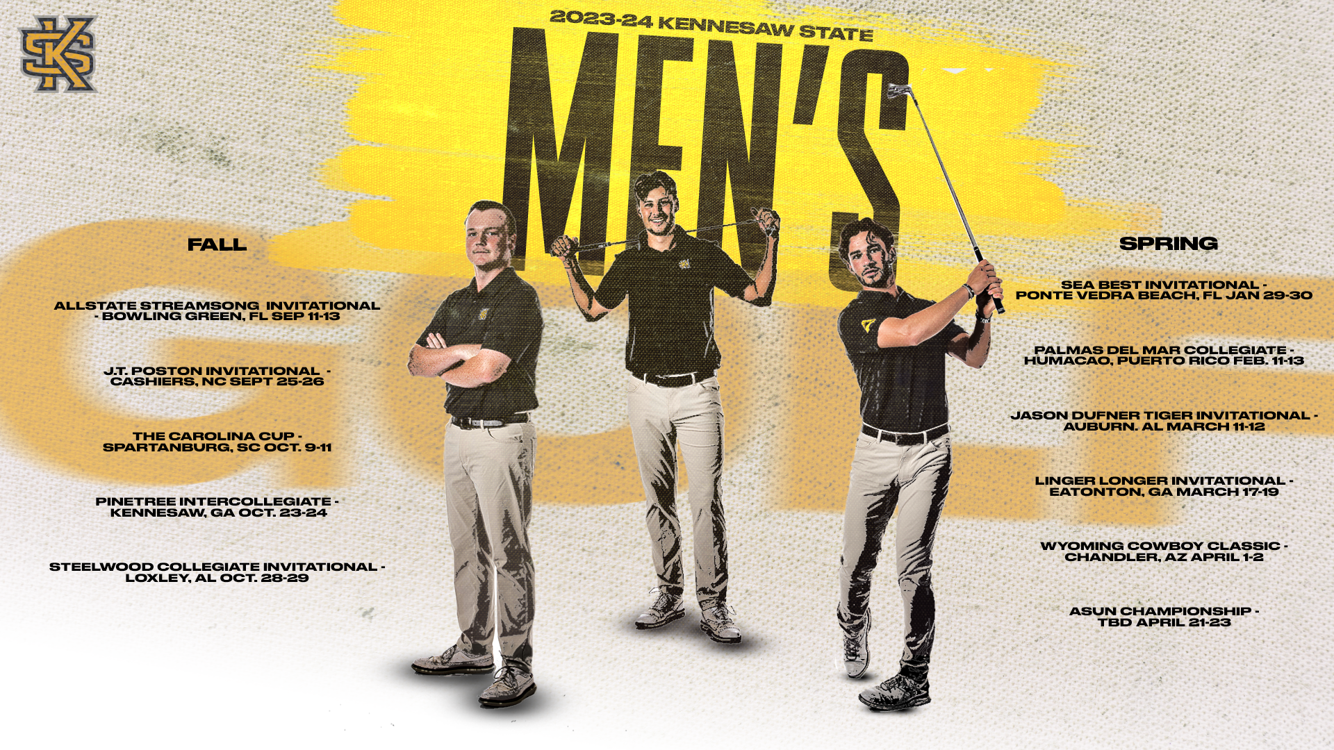 2023 Men's Golf Schedule