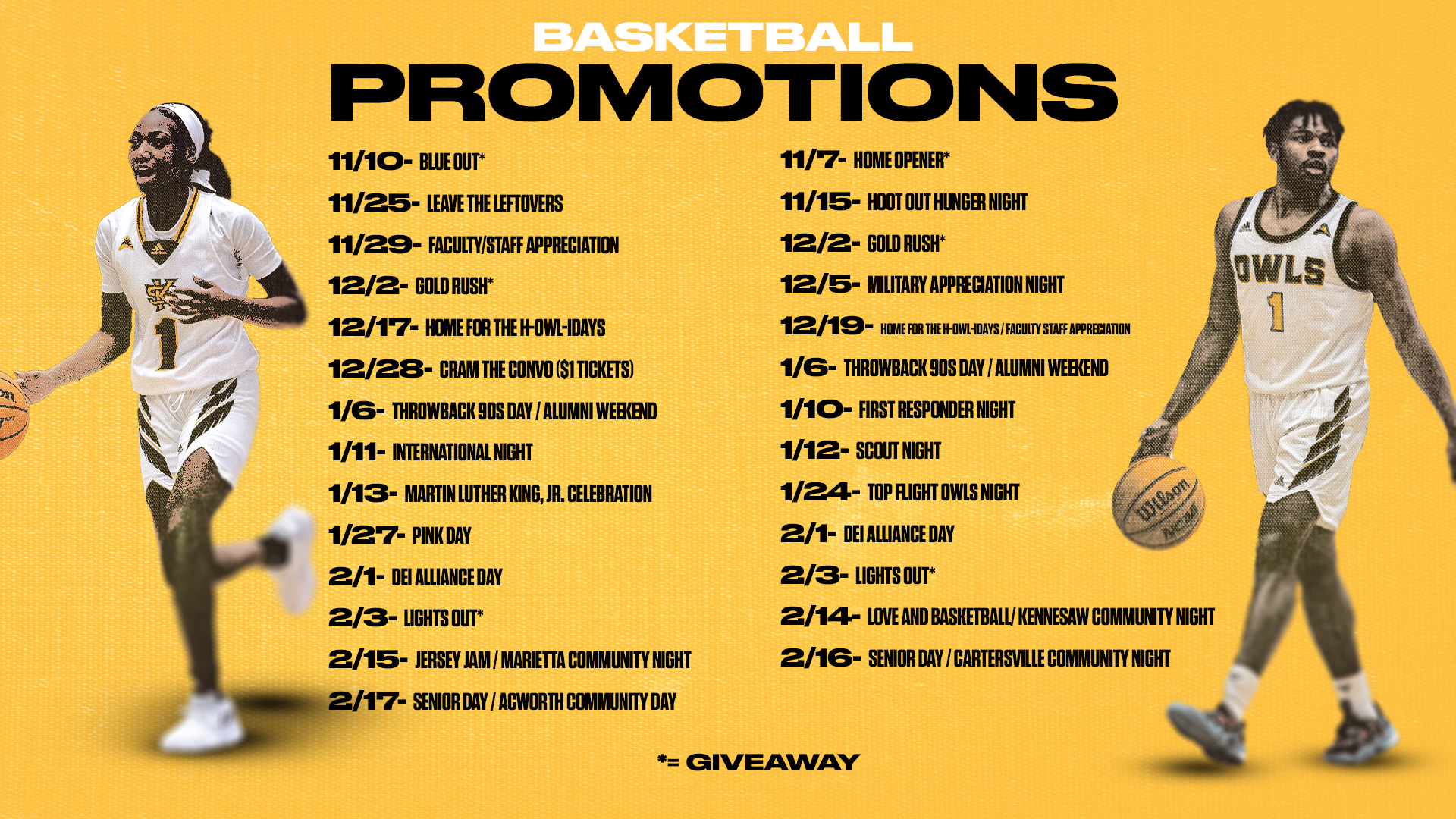 Promotional Schedule