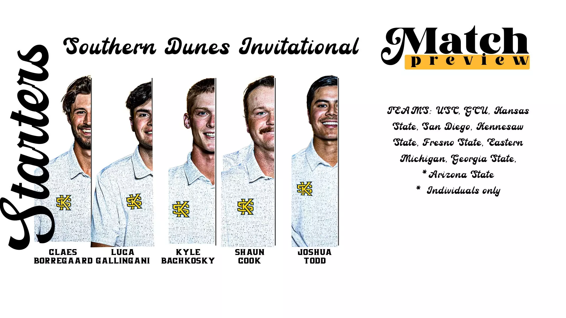 Golf Lineup Graphic Southern Dunes 